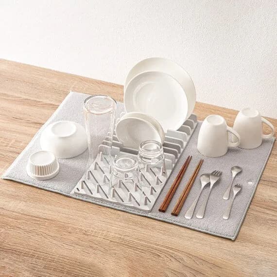 DISH RACK AND DRYING MAT SET FEEL